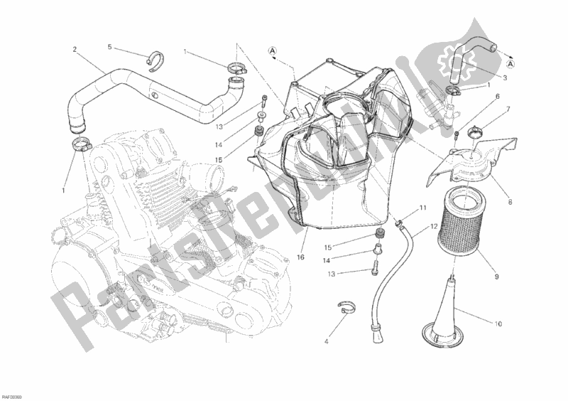 Wszystkie części do Wlot Ducati Monster 1100 USA 2010